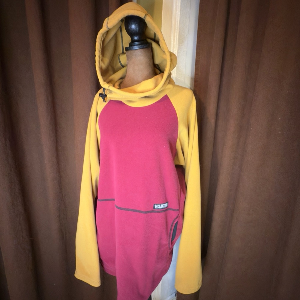 Melanzana Red and Mustard Hoodie